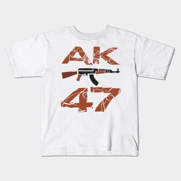 ak 47 Kids T-Shirt by naeli8